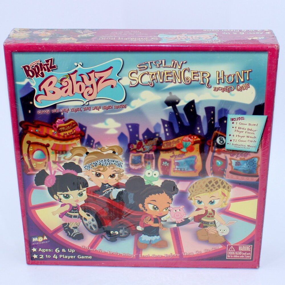 Bratz Babyz Stylin Scavenger Hunt Board Game 2005